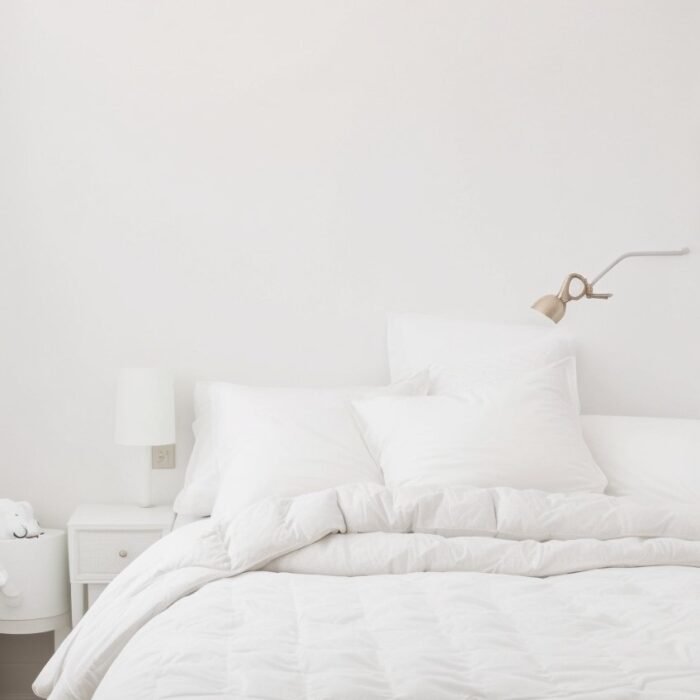 Komplet poszewek na kołdrę lnianą - biały