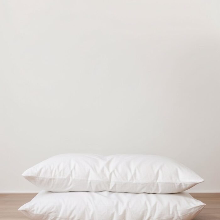 Zestaw 2 poszewek lnianych na poduszki - białe