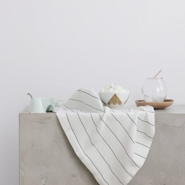 Serwetki lniane - ołówkowe w paski