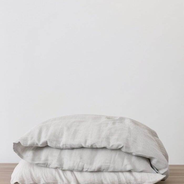 Poszewka na kołdrę lnianą - w prążki