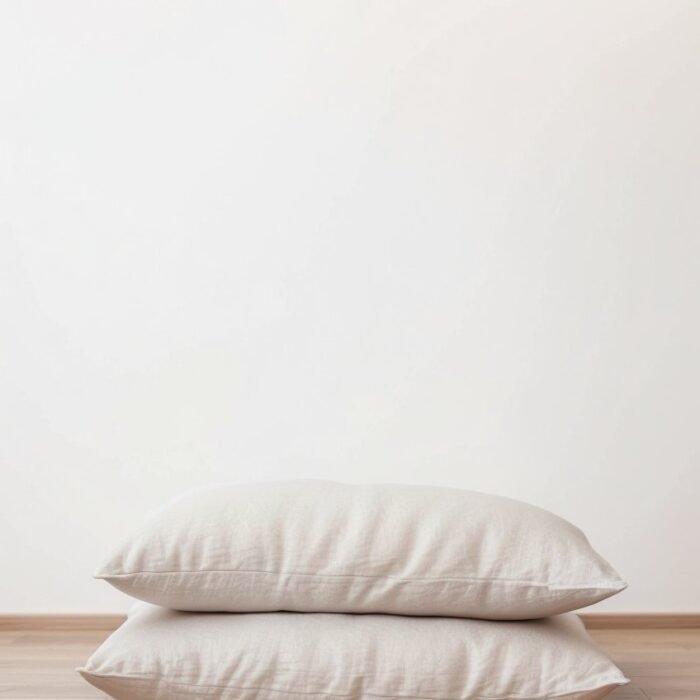 Zestaw 2 lnianych poszewek na poduszki – kolor dymny szary