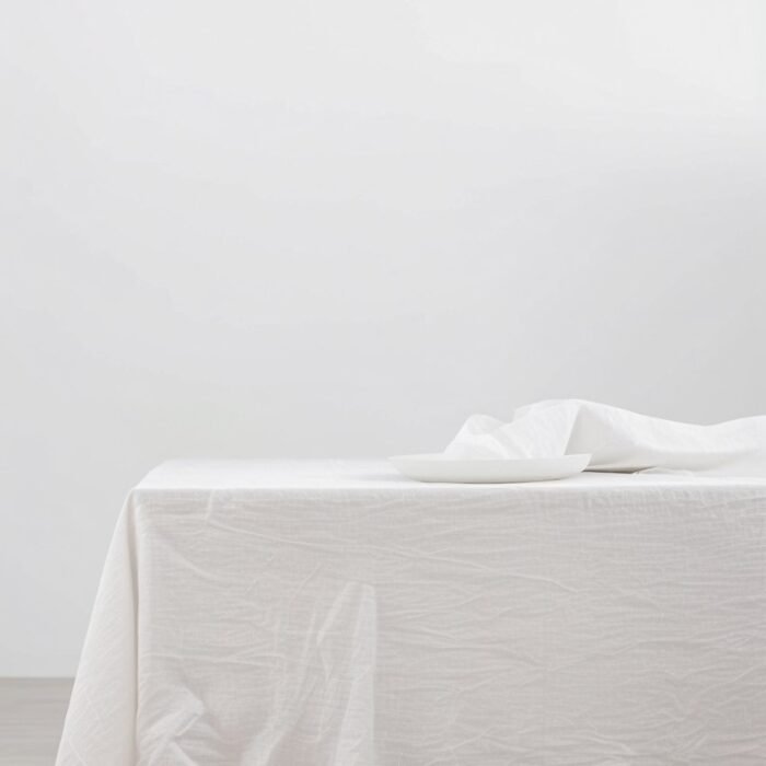 Obrus lniany - kość słoniowa