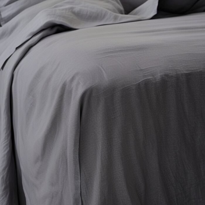 Lniane prześcieradło z gumką - Łupkowe