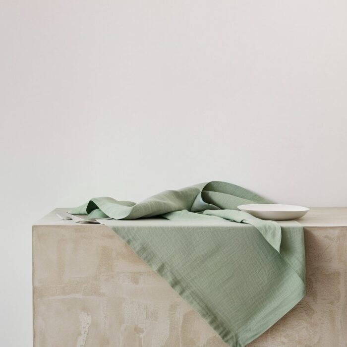 Serwetki lniane - szałwia