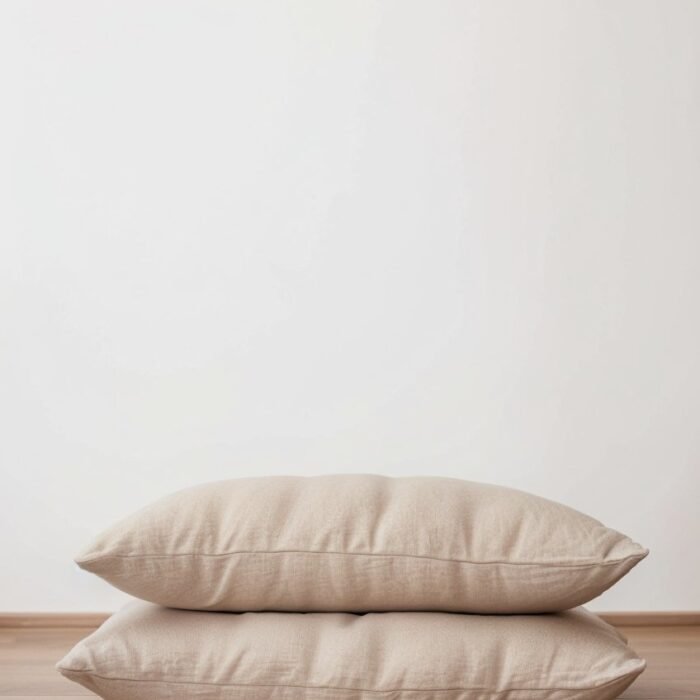 Zestaw 2 poszewek lnianych na poduszki - Naturalne