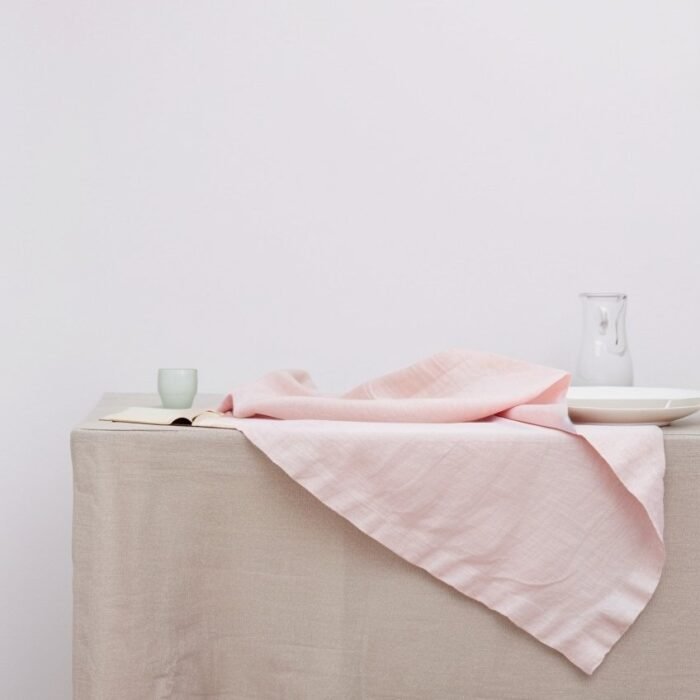 Serwetki lniane - róż