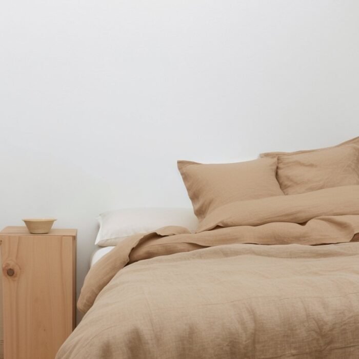 Komplet poszewek na kołdrę lnianą - piaskowy