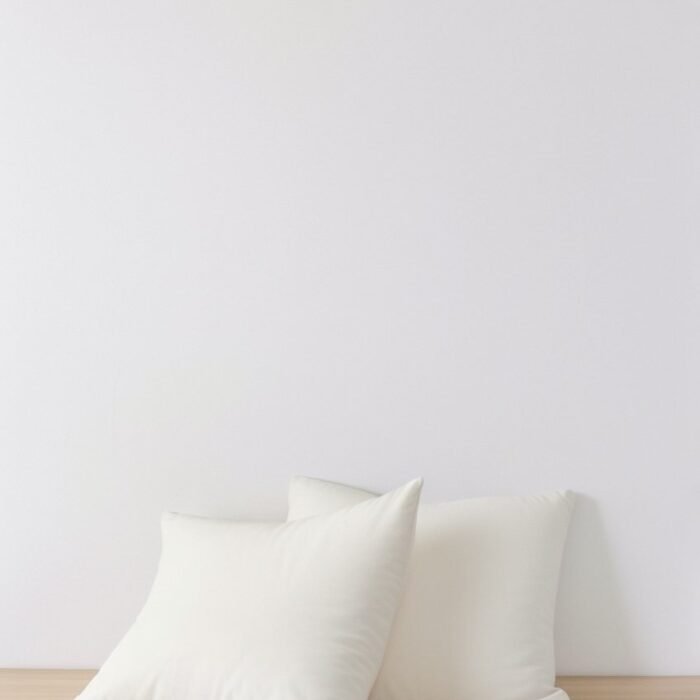 Zestaw 2 lnianych poszewek na poduszki Euro – kość słoniowa