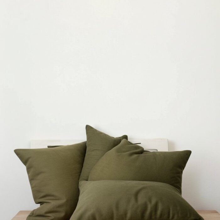 Zestaw 2 lnianych poszewek na poduszki Euro – Forest