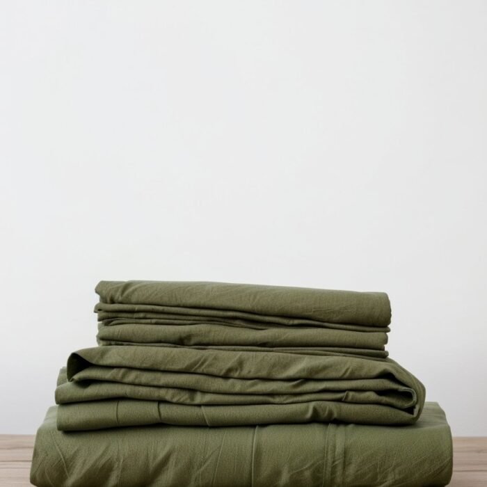 Komplet pościeli lnianej z poszewkami na poduszki - Las