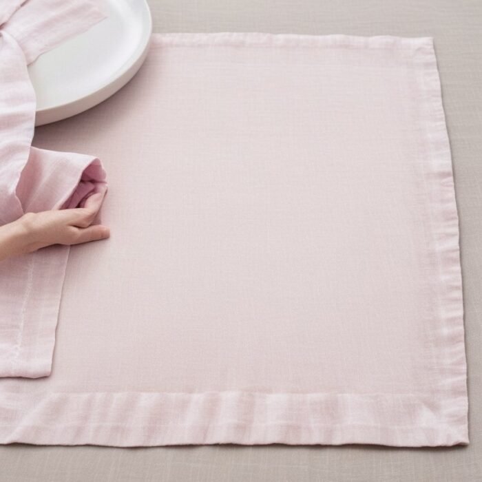 Podkładki lniane - róż