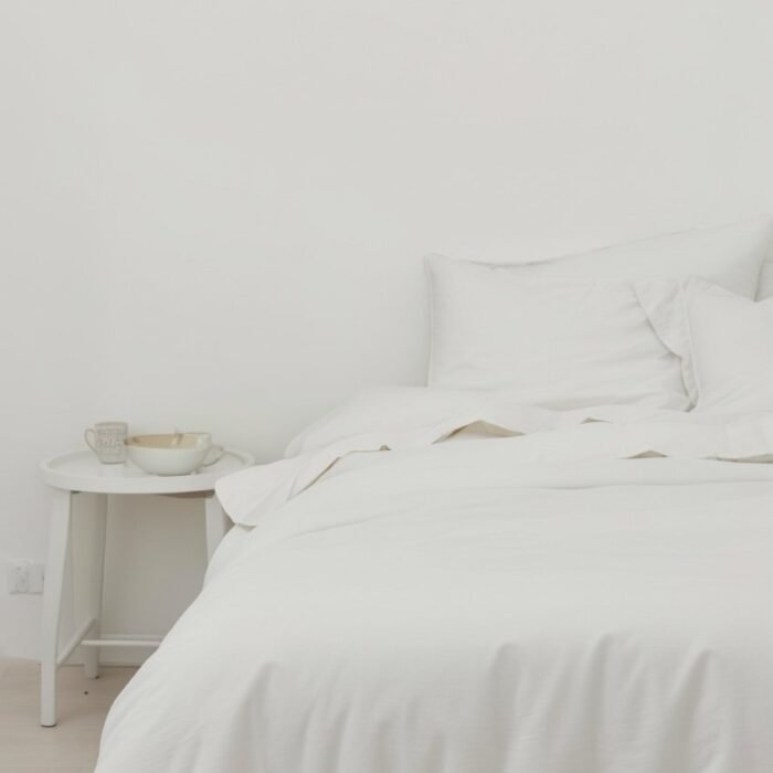 Komplet poszewek na kołdrę lnianą - kość słoniowa