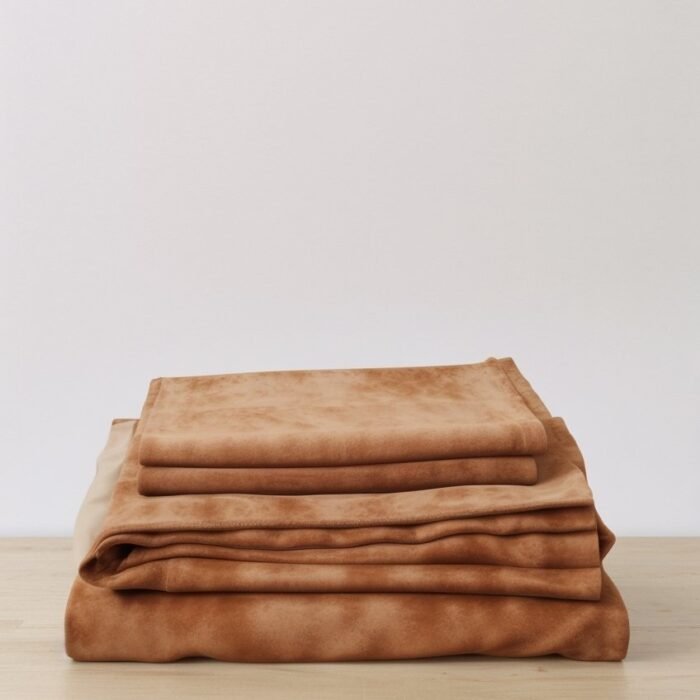 Komplet pościeli lnianej z poszewkami na poduszki - piaskowy